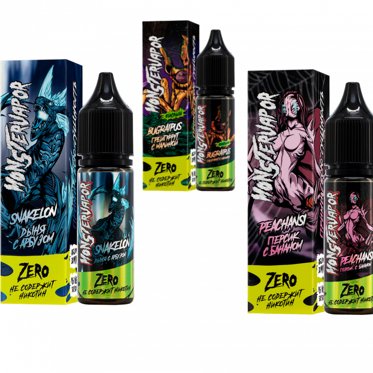 Жидкость MONSTERVAPOR Free Nic - GRAPEENA (виноград с малиной) 30 мл (0 мг)